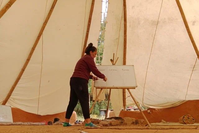 My First Day Learning to Build a Superadobe Dome